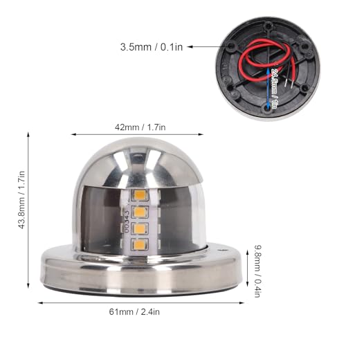 Eujgoov Marine Navigation Lights - Yacht Stern Anchor Light with IP66 Rating, 135掳 Wide Angle, 12V DC Power