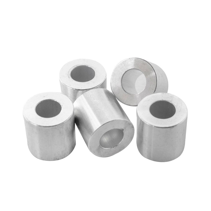 Aluminum Spacer 1" OD x 1/2" ID x Choose Your Length, Round Spacer Unthreaded Standoff Bushing Plain Finish, Fits Screws Bolts 1/2" or M12 by Metal Spacers Online (1" Length, 5 Pack) 1" Length