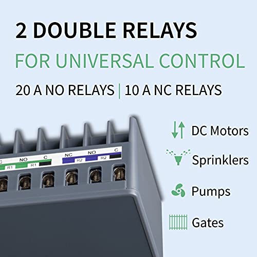 Zooz Z-Wave Long Range Relay ZEN17 800LR for Awnings, Garage Doors, Sprinklers, and More | 2 x NO-C-NC Relays (20A, 10A) | Hub Required (Compatible with Z-Box, Home Assistant, and Hubitat)