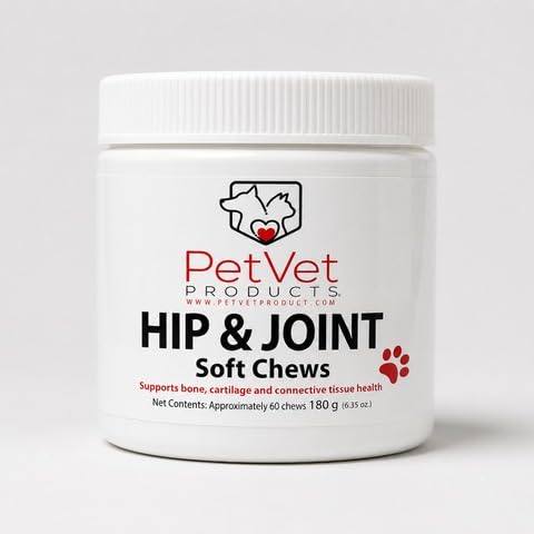 Dog Hip and Joint Supplement - Glucosamine for Dogs (Beef Liver, 60 Chews) - Dog Joint Supplement with MSM, Chondroitin, Vet Approved Dog Vitamins -Mobility Joint Pain Supplements Hip & Joint