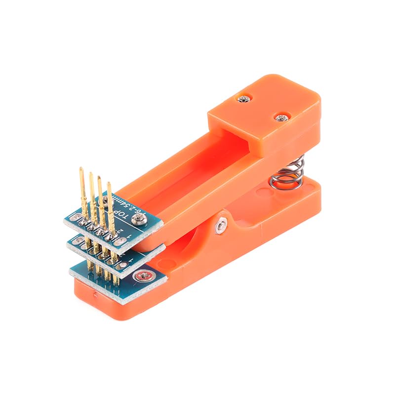 2Pcs 4Pin 2.54mm Single Row Test Clip Board Module Program Burning Clip Board 4 Pins PCB Burning Fixture Programmer Burning Clip Dupont Wire
