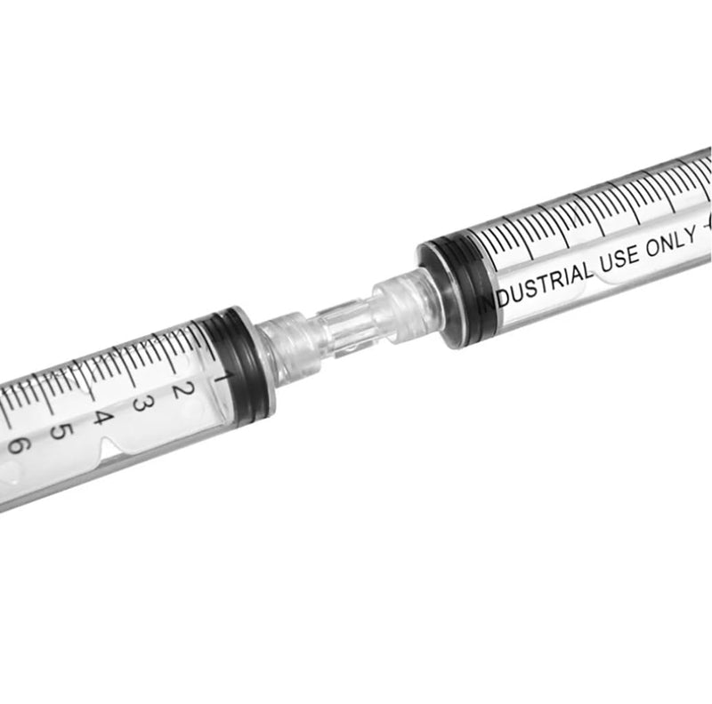 Syringe Coupler, Luer Lock Adaptor to Luer Lock Connector, (Polypropylene) Female to Female, Syringe Transfer Joint for Transferring Liquid Between Lab Syringes and Bottles (50) 50