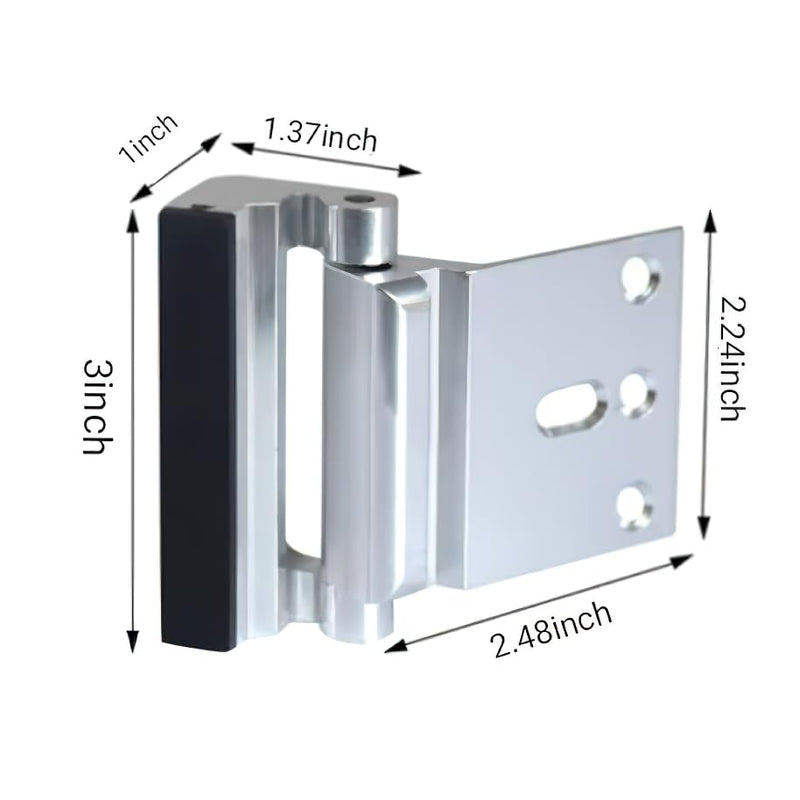 Home Security Door Lock, 3 Pack Childproof Door Reinforcement Lock,Upgrade Flip High Night Lock to Defend Your Home Kids (6, Black)