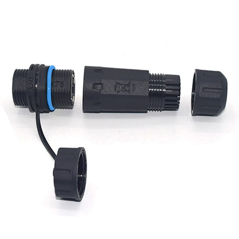 10PCS Shielded RJ45 Waterproof Panel Mount Connector IP68 Cat5/5e/6 8P8C Ethernet LAN Cable Coupler Female to Female Outdoor Network Adapter