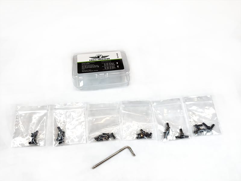 #6-48 Screw Set | 36 Pcs of 6-48 Screws: 6mm, 8mm, 10mm for Precision Tools, Plates, and Mounts | Includes Oval & Standard Heads, Torx Key