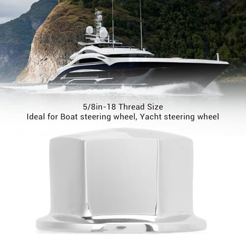 5/8-18 Steering Wheel Center Nut, 316 Stainless Steel Marine Hub Nut for Boat Yacht, Replacement for Verado Hydraulic Helms