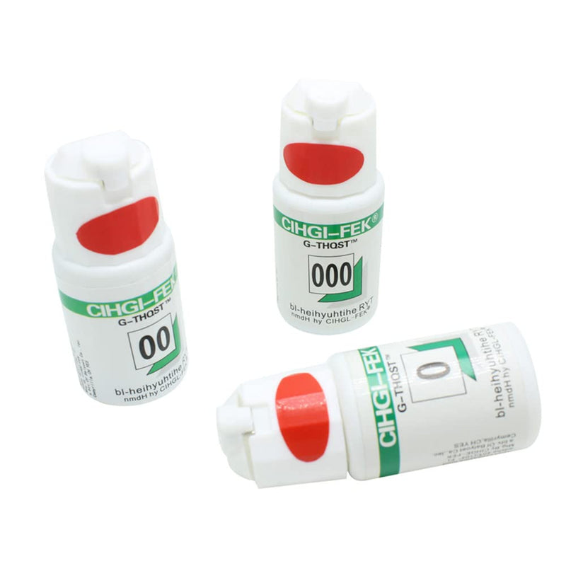 3pcs Dental Gingival Retraction Cord Green Knitted Cotton Gum Line 2m Size 0, 00, 000