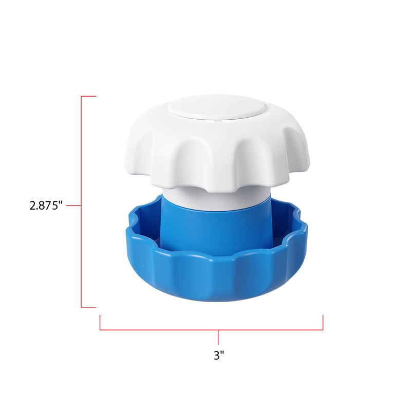 EZY DOSE Pill Crusher and Grinder for Vitamins, Tablets with Storage Compartment, Kids, Pets, Elderly, Effortlessly Crushes Medications into Fine Powder, Easy-to-Use Design, Blue, BPA Free Large