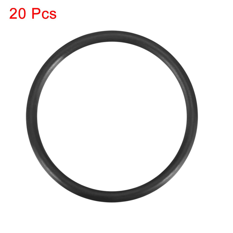 uxcell Nitrile Rubber O-Rings 32mm OD 28mm ID 2mm Width, Metric Sealing Gasket for Automotive Machine Plumbing, Pack of 20 28mmx32mmx2mm