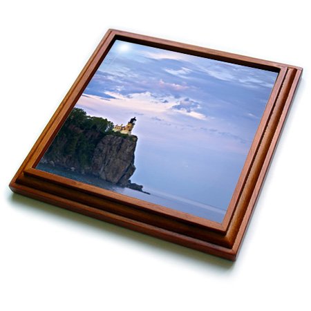 3dRose Minnesota, Split Rock Lighthouse, Lake Superior US24 RSP0036 Rob Sheppard Trivet with Ceramic Tile, 8 by 8", Brown
