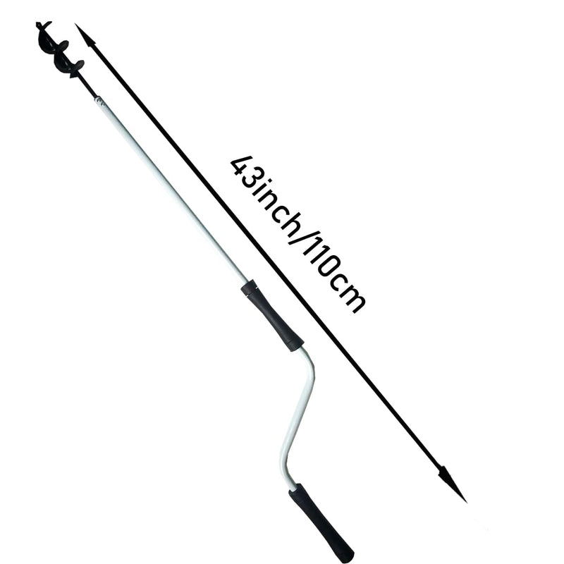 Compost Aerator Tools, 110CM Length Compost Turner Iron Composting Accessories - Manual Turners for Compos Bins and Garbage Decomposition, Rustproof and Durable