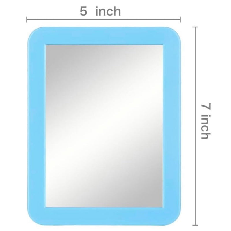 10 Pack Blue Magnetic Locker Mirror,5" x 7" Iocker Mirror Magnetic - Small Mirrors for School Locker, Bathroom, Workshop Toolbox, Office Cabinet,Easy Install Blue-10 Pack