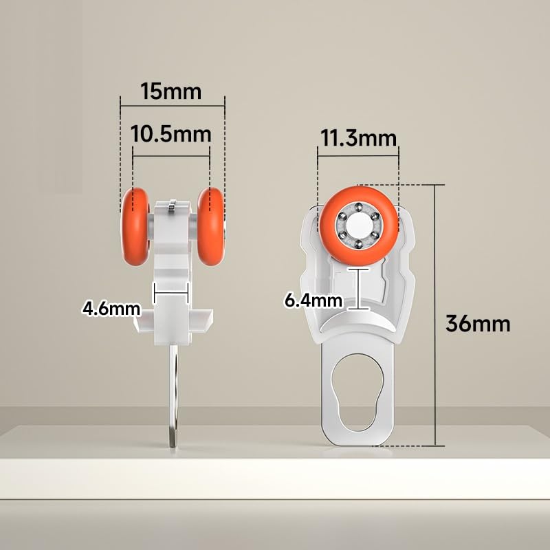 Curtain Track Rollers Curtain Mute Wheel Rollers Hook Pulley Runners/Sliders Track Gliders for Ceiling/Wall Mount Curtain Tracks Rail-40 Pcs 40 Pcs