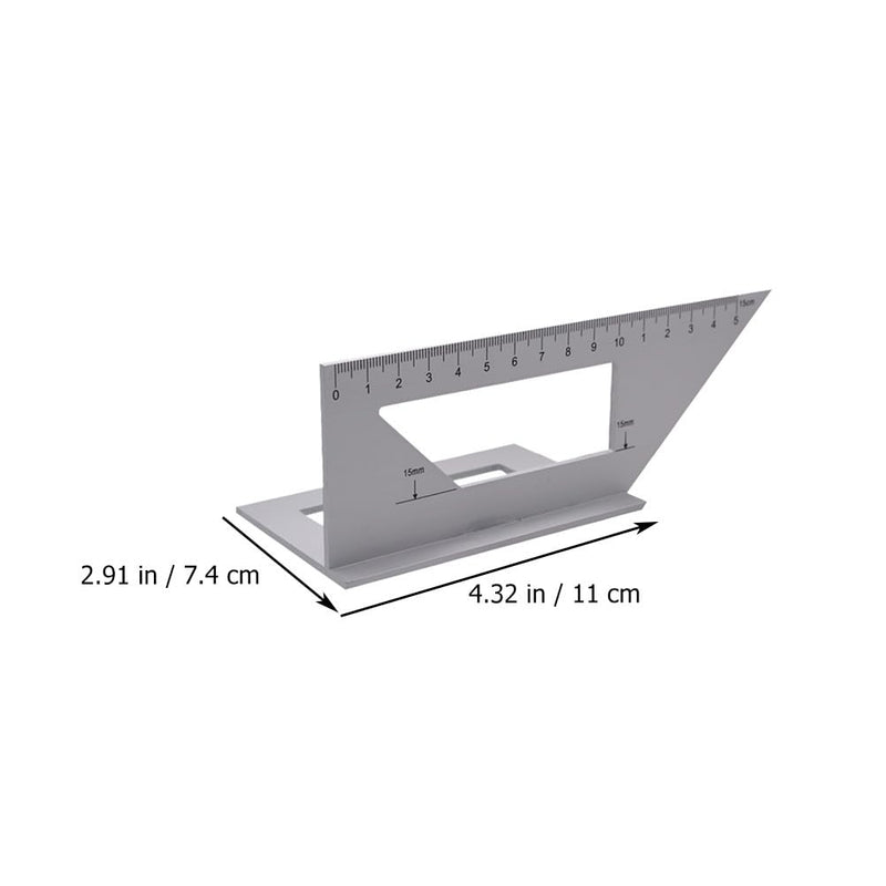 Healifty T Square Ruler Saddle Layout Square Gauge Woodworking Scribing Ruler 3D Angle 45/90 Degree Measuring Template Tool Aluminum Alloy for Carpenter T