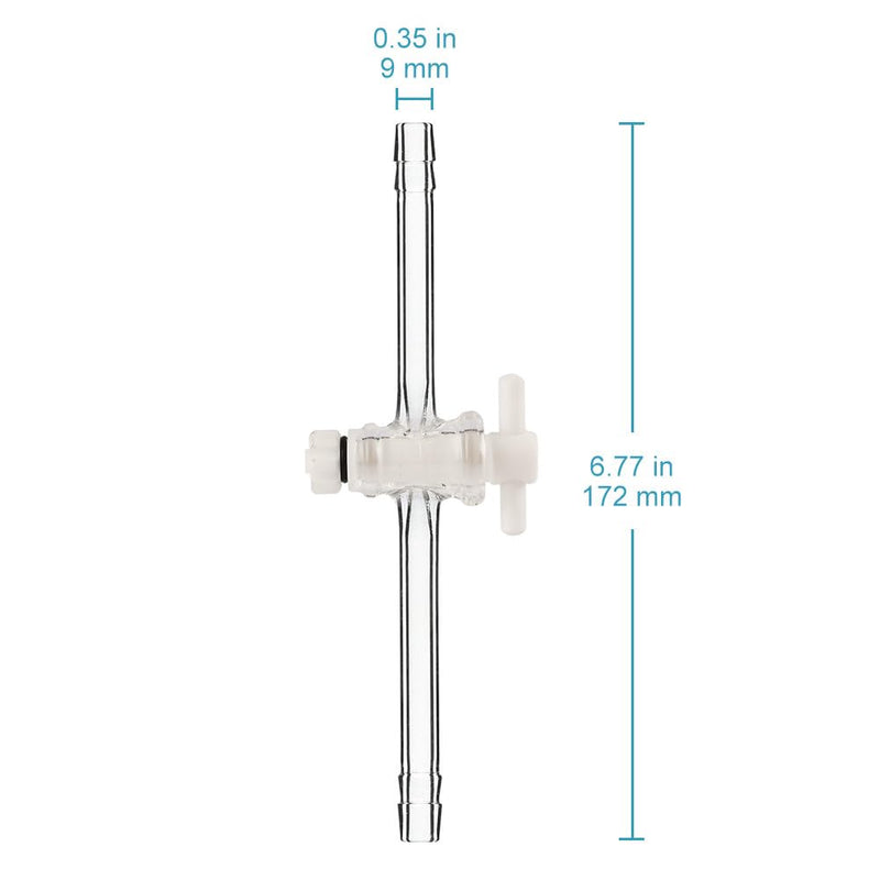 stonylab Glass Vacuum Flow Control Adapter, Borosilicate Glass Flow Control Vacuum Distillation Take Off Adapter with PTFE Stopcock for Laboratory Supplies 1
