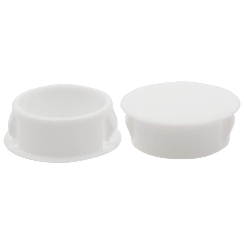 Zorfeter 30 Pcs White Hole Plugs 25mm (1 inch) Flush Type Panel Plastic Plugs, Furniture Fencing Post Pipe Insert End Caps 25mm (1 inch)