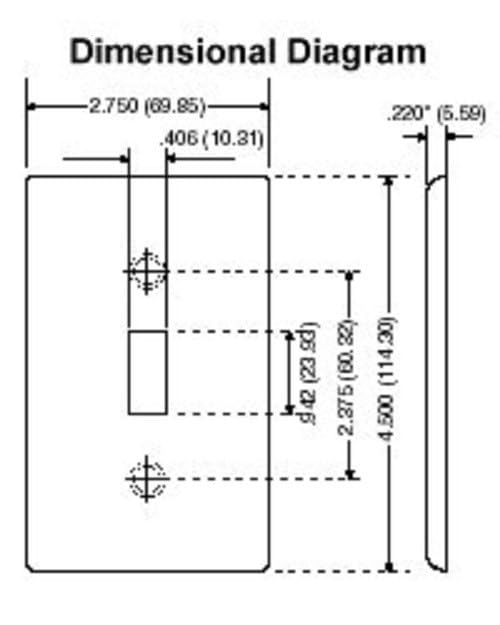 Leviton 88014 001-88014-WHT Single Gang White Blank Box Mounted Plastic Wallplate, 1-Pack Pack of 1