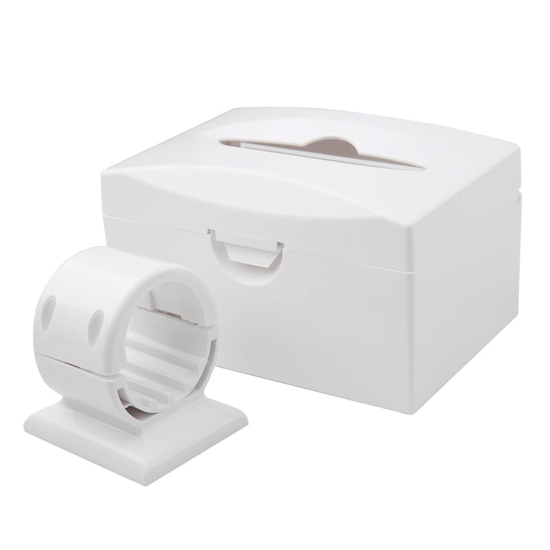 Dental Chair Tissue Box Flexible Fixation On Chairs for Use in Clinics, Hospitals, and Homes （White Type）