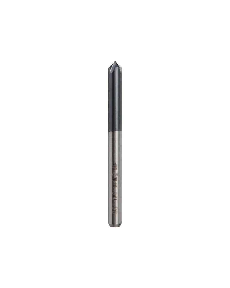 5Pcs 1/8" Solid Carbide End Mills, AlTiN Coating, 4 Flute, Chamfer End Mill for Steel, Single End End Mill Bits, 90° Chamfer Angle, 1/8" Shank Diameter 1/8" 4 Flute