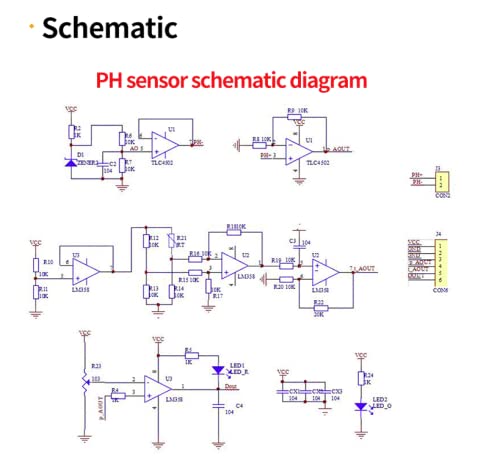 Teyleten Robot PH Value Data Detection and Acquisition Sensor Module Acidity and Alkalinity Sensor Monitoring and Control ph0-14 for Arduino