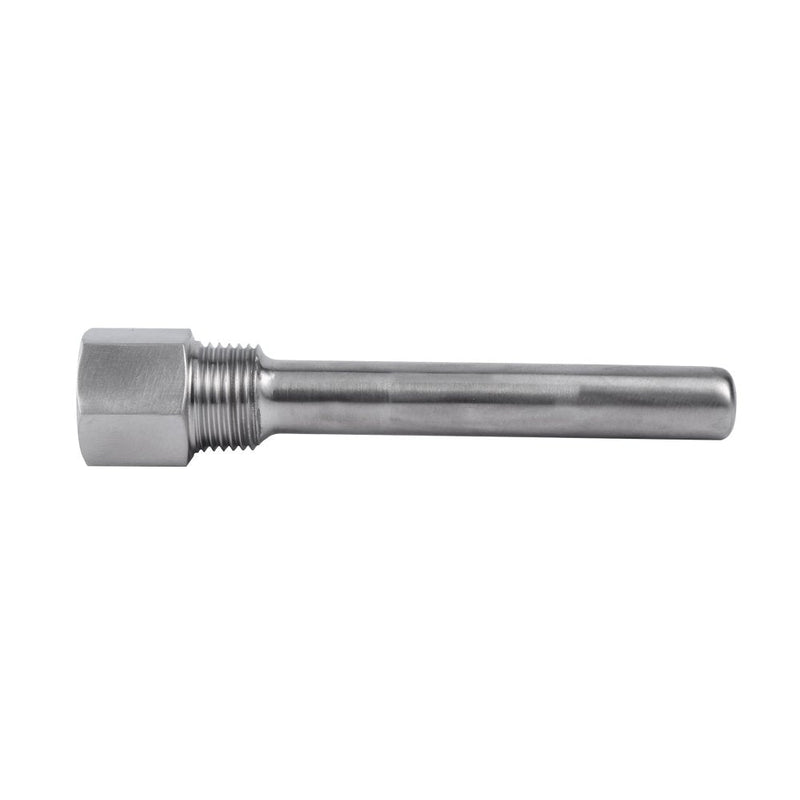 Oumefar 3PCS Thermowell, Stainless Steel Thermowell 1/2 inch NPT Threads Temperature Sensors, Thermometer Instruments Thermowell for Homebrew Brewing Beer Fermenter(3PCS)