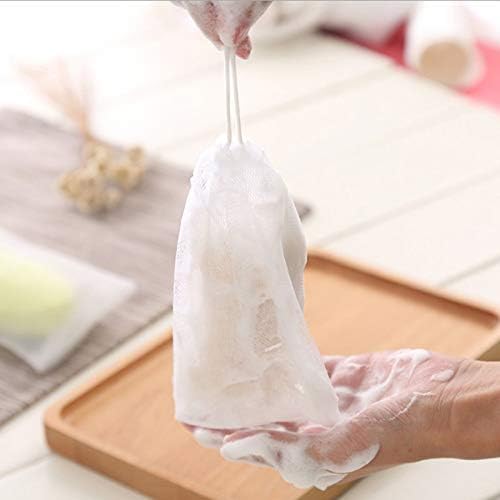 Wakaka 10-Piece Whisk Net with Soap Filling, Soap Net, Soap Bag, Whip, Mesh Material, Drawstring Bag, Bath, Foaming Massage, Exfoliating - NewNest Australia