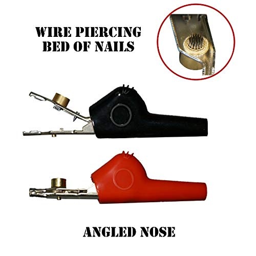 Butt Set Line Cord Bed-of-Nails Alligator Clip with Strain Relief (1.5 meters, ABN Alligator Clips) 1.5 meters