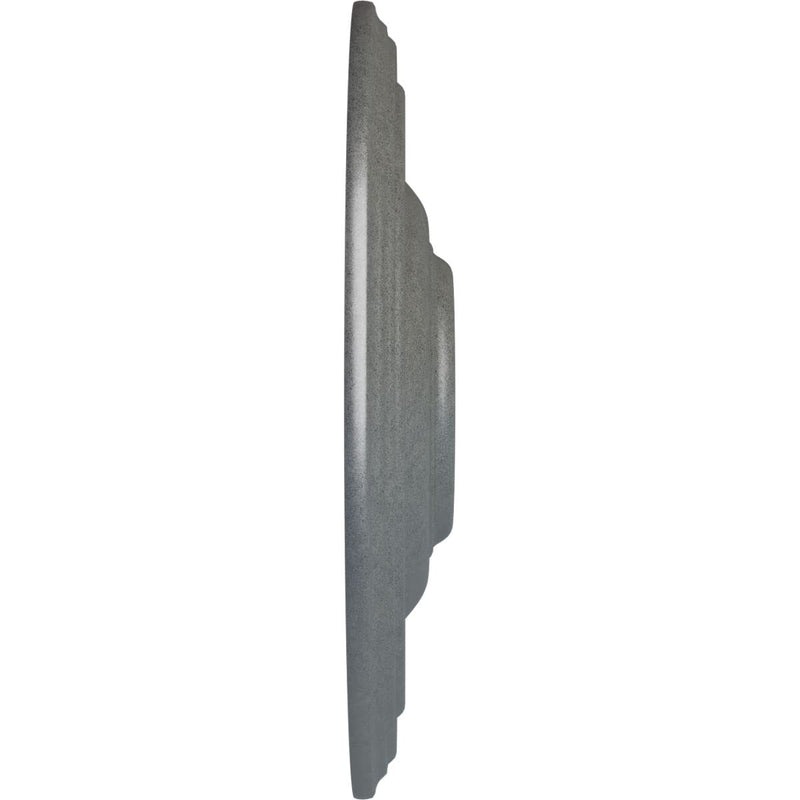 Ekena Millwork CM14TRPLS 14 3/4"OD X 1 3/4"P Traditional Ceiling Medallion Fits Canopies Up to 4", Platinum Platinum (Metallic Series)