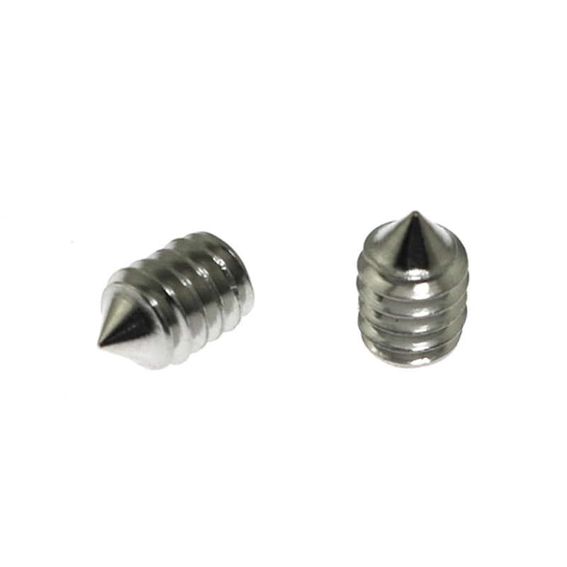 Maxmoral Fixed Screw 1/4 20x3/8 Pointed Imperial Hexagon Screw Stainless Steel Cone Set Screw for Cabinets Furniture Towel Racks Faucets Door Handles Windows and Doors 1/4-20x3/8"