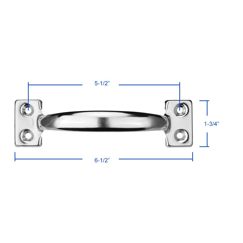 V171 6-1/2" Gate Handle, Screen Door Handle in Stainless Steel Color- 2 Pack 2 Pack Stainless Steel