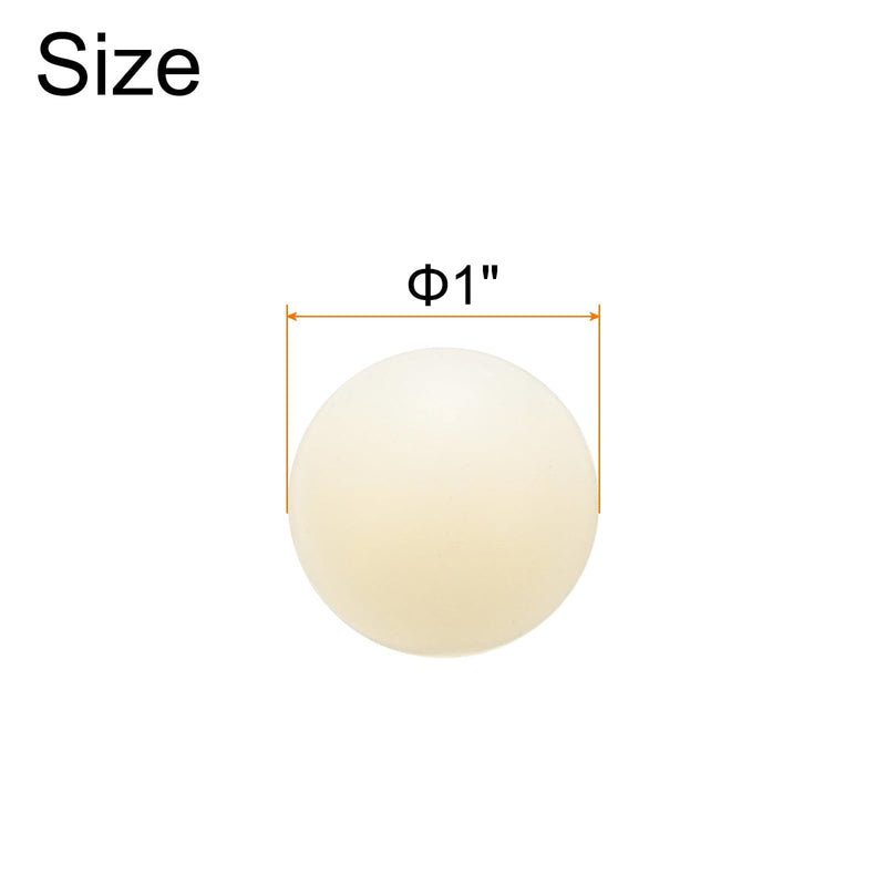 uxcell 10pcs Nylon Bearing Balls 1" 25.4mm Solid Plastic Balls, Precision Mini Nylon Balls 1"