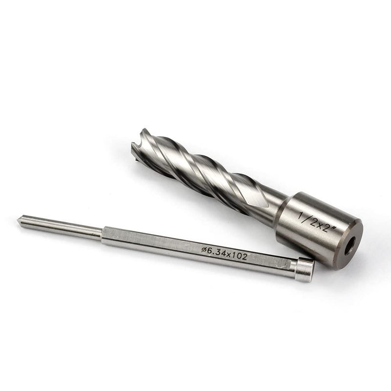 OSCARBIDE 1/2" x 2" HSS Annular Cutter 3/4" Weldon Shank Mag Drill Bit | 2 Flat | 1/2"Cutting Diameter | 2"Cutting Depth | Burr-Free Holes | Rapid Chip Removal | 10x Faster Than Twist Drills