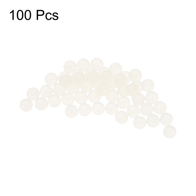uxcell 100pcs PP Plastic Bearing Balls 1/4" 6.35mm Solid Plastic Balls, G1 Precision Mini Balls 1/4"