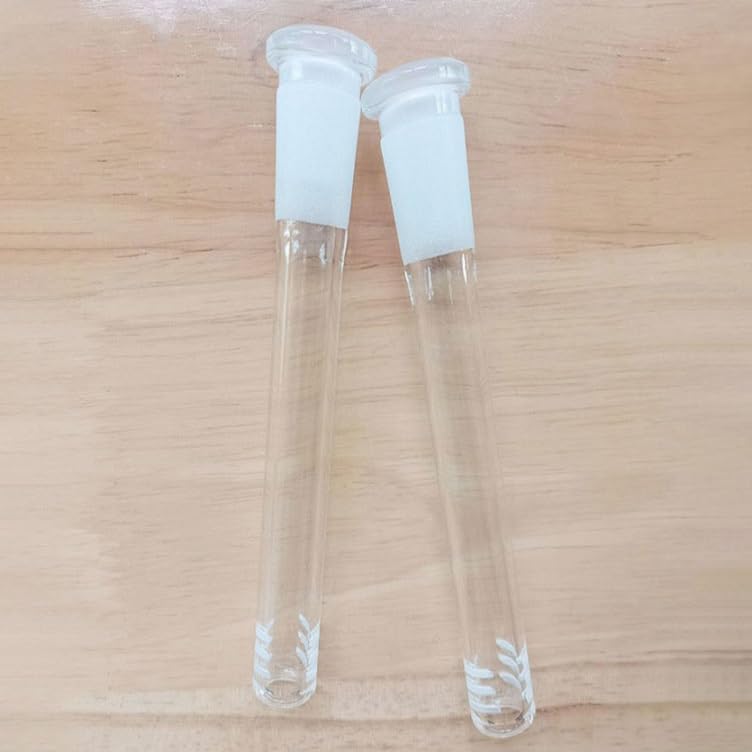 12 Pack Borosilicate Glass Tube Adapter – 120mm (4.7") Heat-Resistant Lab Glass Stem, Precision-Ground Joint, Includes 2 Brushes for Laboratory & STEM Education 12