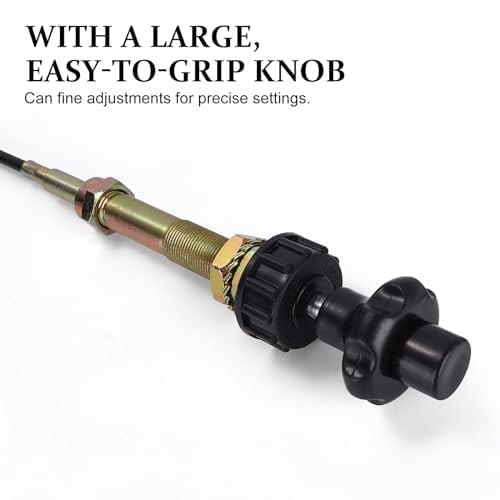 6FT Heavy Duty Vernier Adjustable Lock Cable, Part Number VCGTX06, Black Locking Adjustable Control Cable