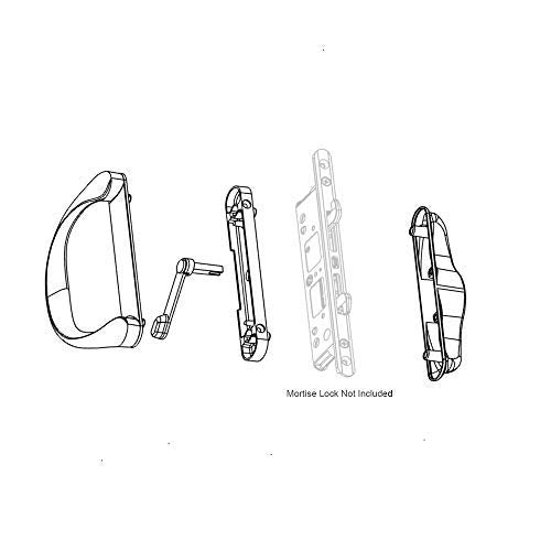 SBML Involute Sliding Patio Door Handle Set (Black)
