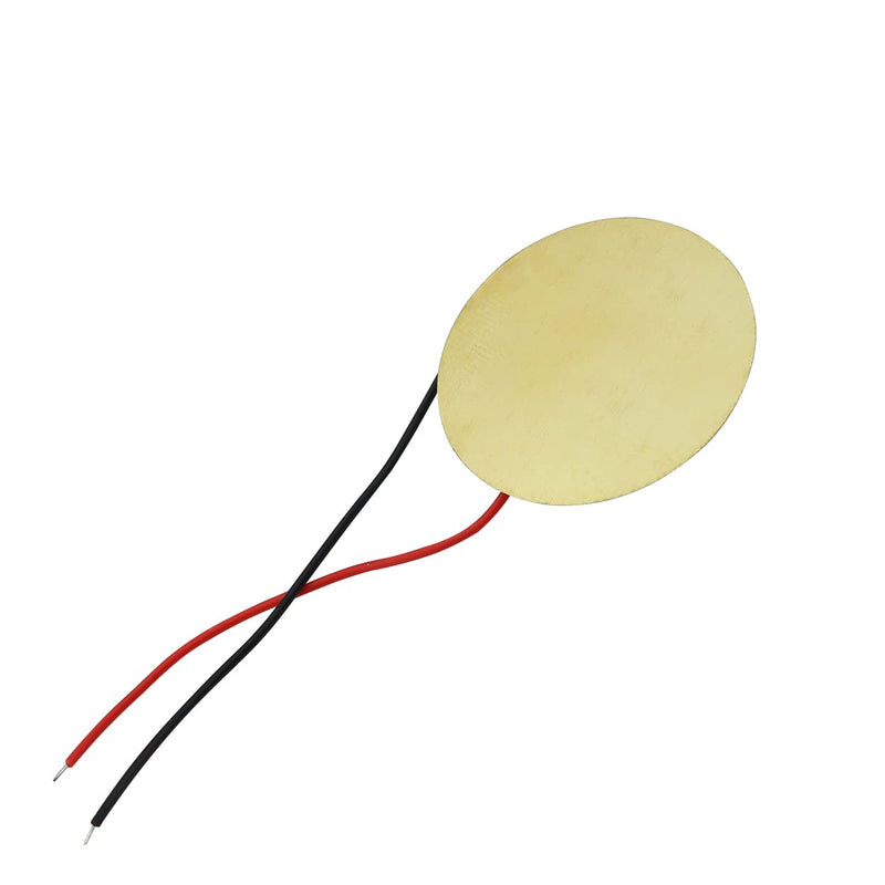 12PCS 27mm Piezo Disc Element Sensor with Wire, Piezoelectric Pickup Sensor, Contact Microphone Trigger, Transducer Prewired for Guitar Drum Trigger, Gold