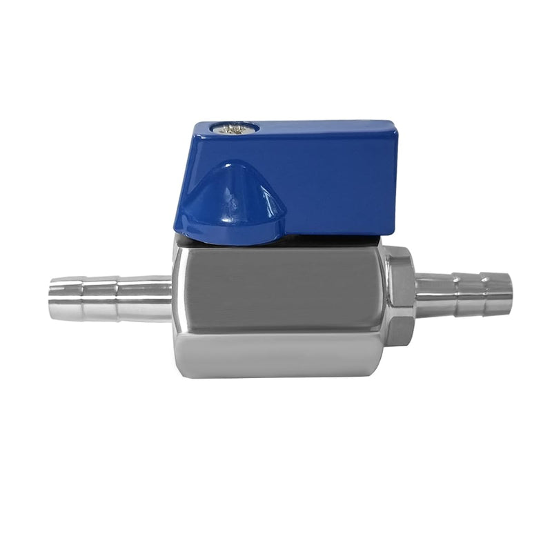 Beduan 1/4” Hose ID Barb Ball Valve 304 Stainless Steel Mini Shut Off Valve for Water Gas Fuel Drip Irrigation and Aquariums 1/4" Hose Barb