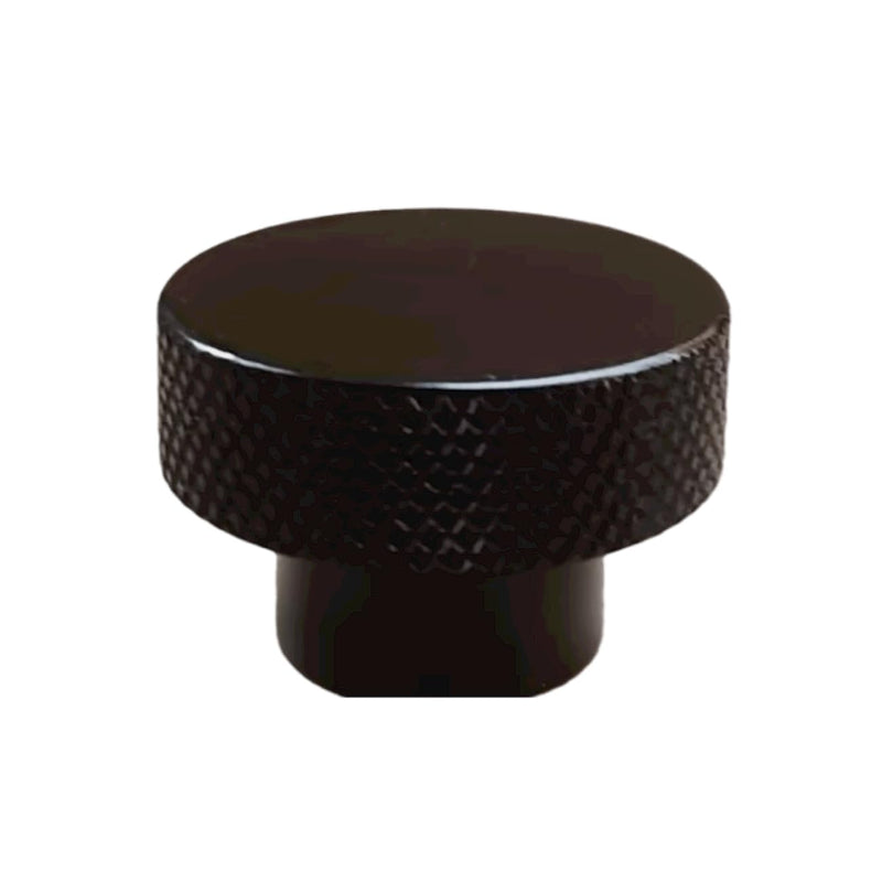 CHANCS Aluminium Alloy Machine Tool Handwheels 50mm(2") OD 6mm(1/4") Bore Knurled Oxidised Black Handles Knobs for Sliding Table 50-6