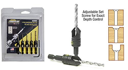 Timberline - 5Piece Countersink Drill Set (TDS-500)