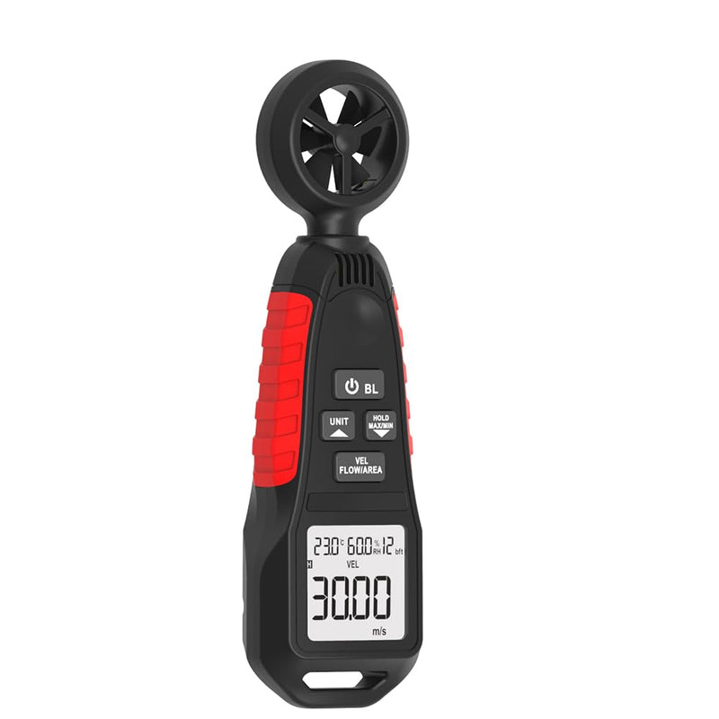 ZOYI ZT-FS1 Digital Anemometer - Accurate Wind Speed & Temperature Measurement, 6 Units Selection, Backlit LED Display, Ideal for Outdoor, HVAC, Industrial Monitoring