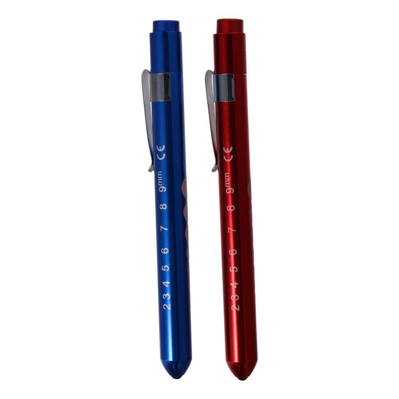 Pupil Check Pen Light Red, Blue Professional White Light Medical Pen Light Lightweight LED Diagnostic Lamp Nurse Student Doctors(Red) 1