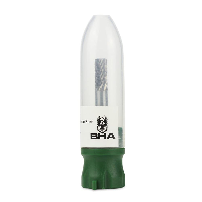 BHA Cylinder End Cut Shape Tungsten Carbide Burr Die Grinder Rotary Tool Bit for Metal Contouring and Deburring, Double Cut with 1/4" Shank (SB-1: 1/4" Cut Diameter x 5/8" Cut Length) SB-1: 1/4" Cut Diameter x 5/8" Cut Length