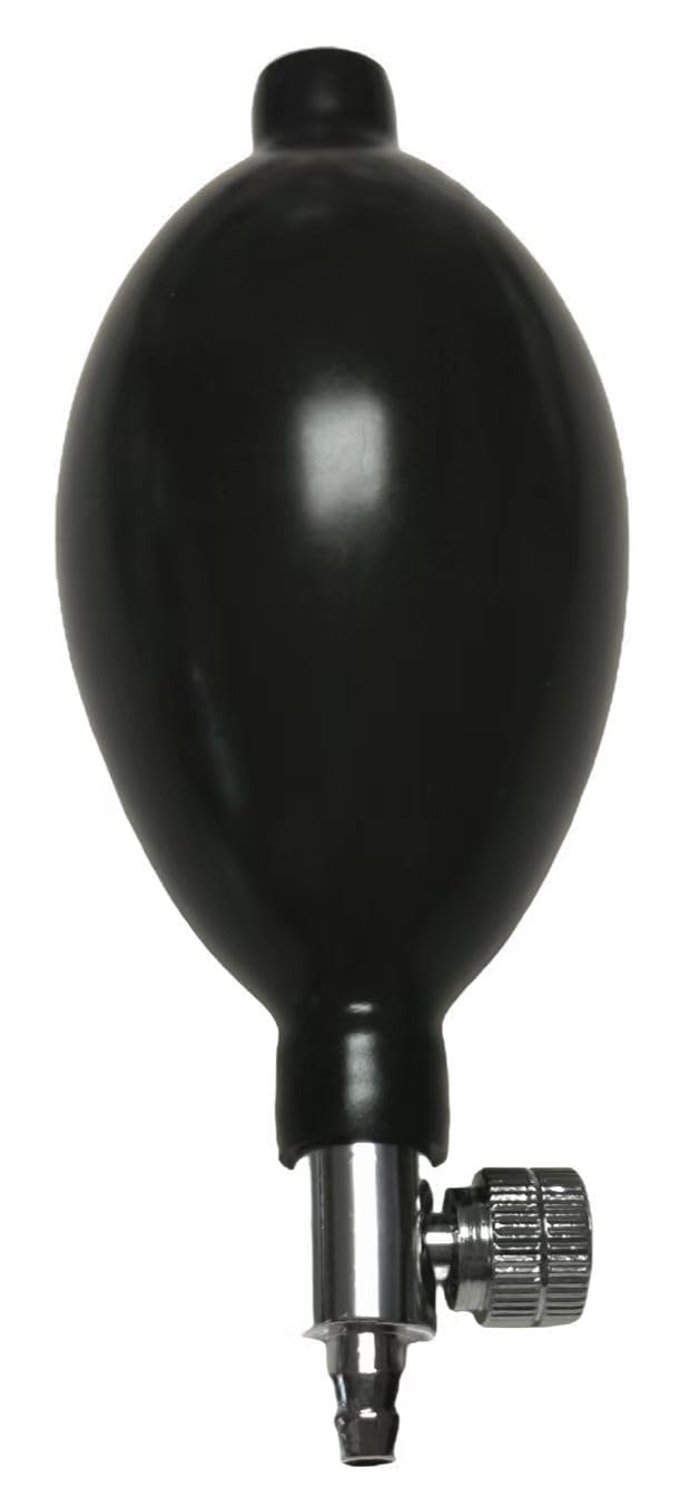 Latex Blood Pressure Bulb, Pressure Bulb Pump, Black Squeeze Bulb Pump for Manually Inflating Blood Pressure Replacement Parts