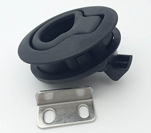 Slam Latch Hatch Round Pull Latch (OWACH AL-958-3) for 1/2" Door Replace Southco M1-63 RV Marine Boat Black 1/2" door, Non-locking