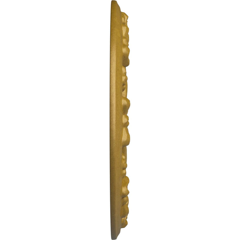 12 1/4"OD x 7 1/2"ID x 7/8"P Ribbon with Bow Ceiling Medallion (Fits Canopies up to 7 1/2"), Hand-Painted Pharaoh's Gold Pharaoh's Gold (Metallic Series)