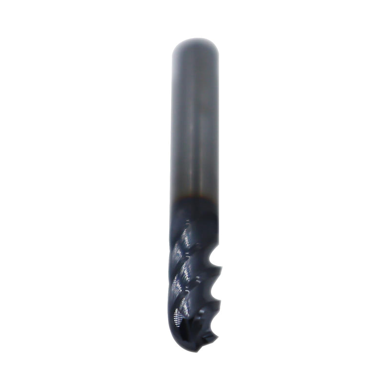 5pcs 3/16in Ball Nose Solid Carbide End Mills,4 Flute, 30 Degree Helix Bits Tool for Medium Hardness Steel, Brass, Iron 5