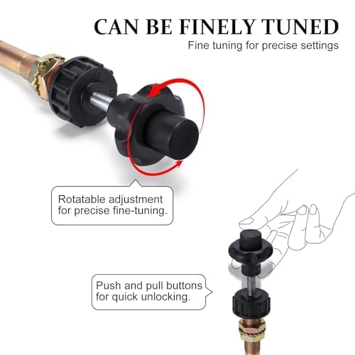 6FT Heavy Duty Vernier Adjustable Lock Cable, Part Number VCGTX06, Black Locking Adjustable Control Cable