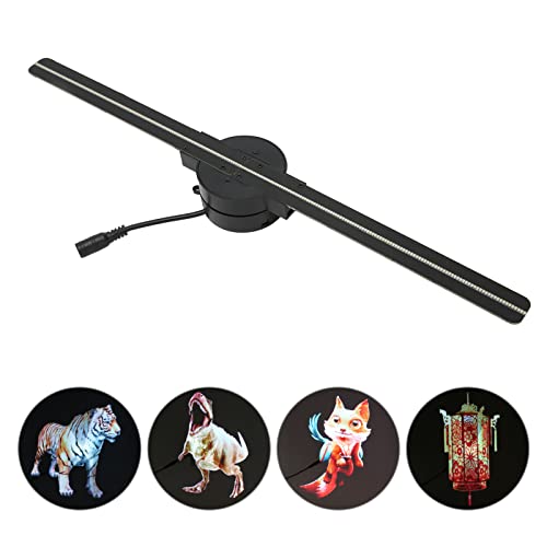 3D Hologram Fan,16.5 Inch 3D Hologram Projector Advertising Display, Holographic 2000x224 3D Projector with 224 LED Light Beads, for Halloween Business Store