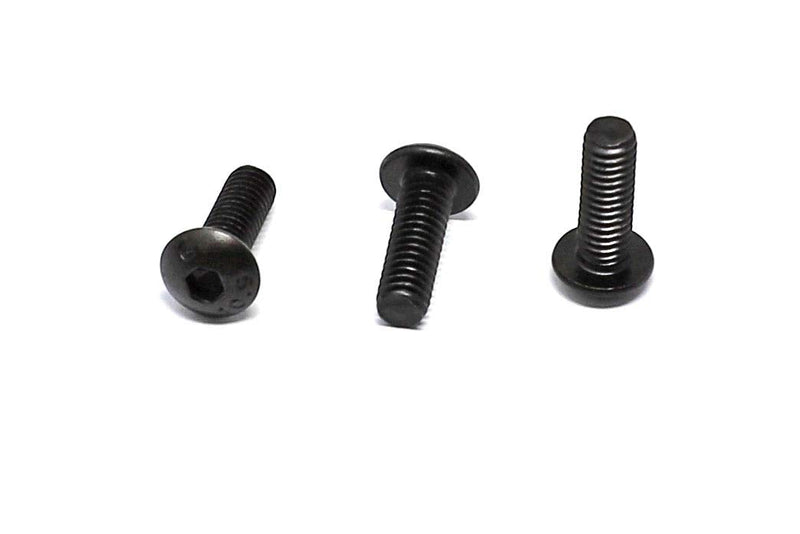 iexcell 100 Pcs M4 x 12mm Thread Pitch 0.7 mm Alloy Steel 10.9 Grade Hex Socket Button Head Cap Screws Bolts Kit, Black Oxide Finish